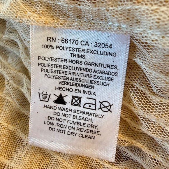 Anthropologie Lamarque Britney Ruffle Tulle Jacket Bolero Shrug Champagne Gold - Picture 10 of 16